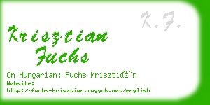 krisztian fuchs business card